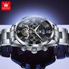 OLEVS Men's Watches Multifunctional Chronograph Flywheel Dial Original Wristwatch Moon Phase Waterproof Watches