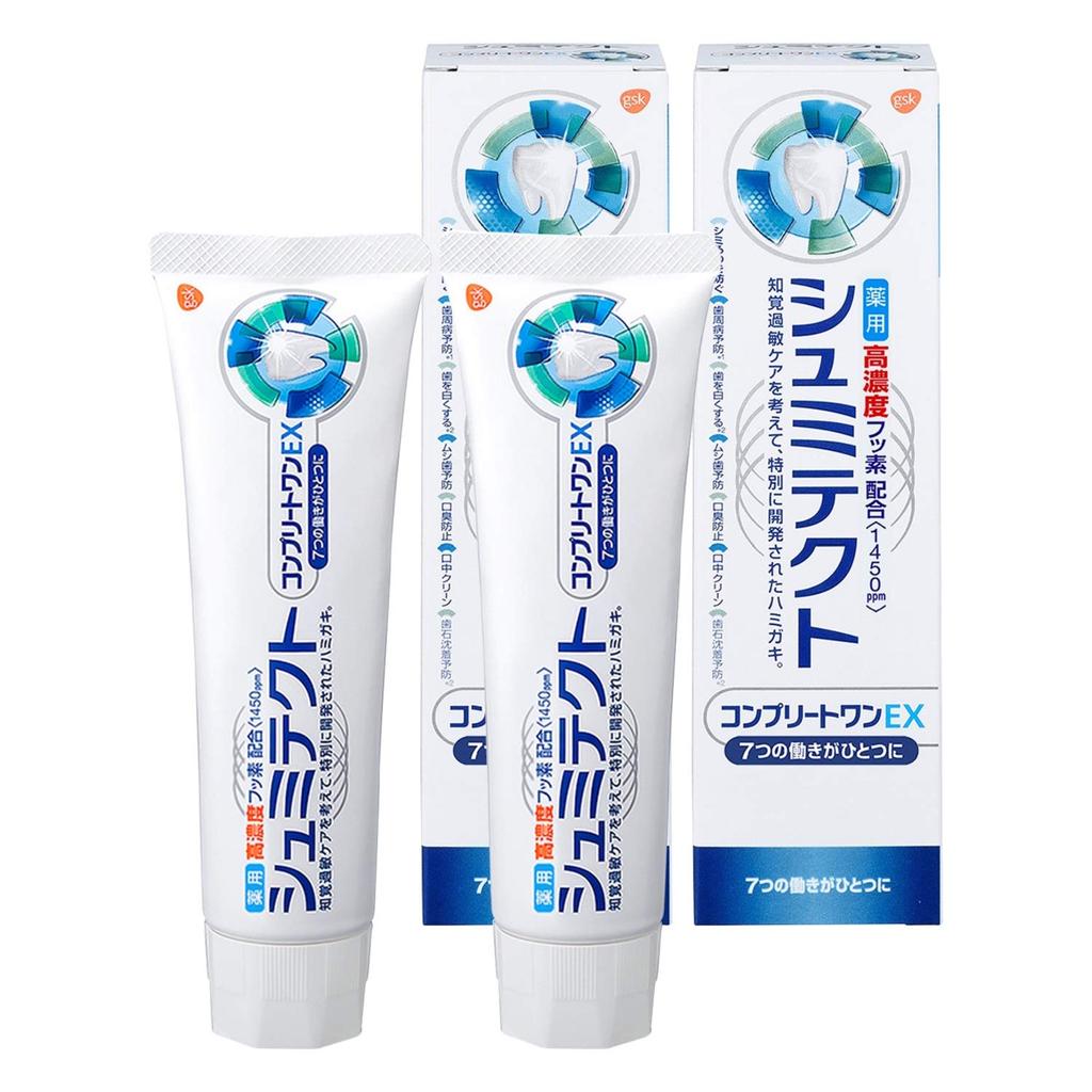 Shumitect Complete One EX [quasi-drug] Toothpaste for sensitive teeth, high concentration fluoride 1450ppm 2 bottles