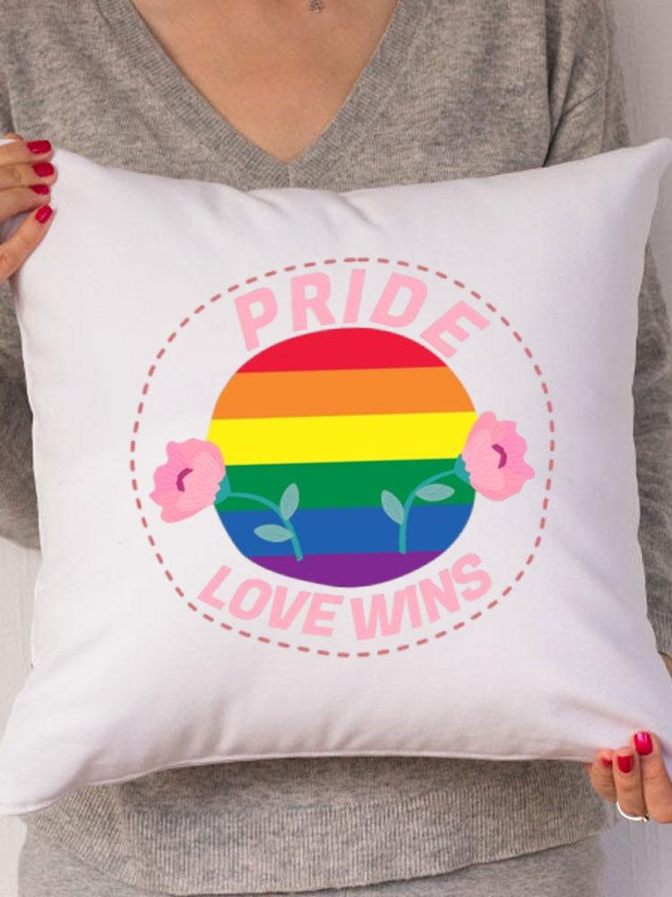Rainbow Love Wins Pillow Cover for New Couple Bedroom Home Decor Love Pillowcase Tic Tac Toe Love Wedding Gift Pillows 45*45CM