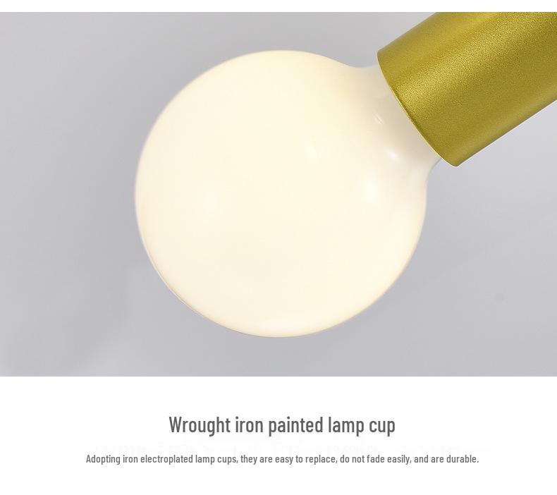 Nordic Magic Ball Multi-Branch Iron Chandelier for Bedroom Ceiling