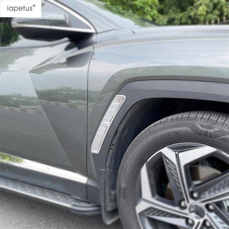 Auto Vorderer Hinterer Radkasten Seitenkarosserie Form Zierleiste Abdeckung Verkleidung Passend für Hyundai Tucson NX4 - 2026 ABS Chrom Zubehör