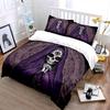 Purple Cloaked Skull Design Bedding Duvet Cover Set  (1*Duvet Cover 2*Pillowcases, without duvet insert)