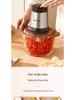 Multi-functional Electric Meat Grinder and Garlic Paste Maker with Visible Glass Bowl