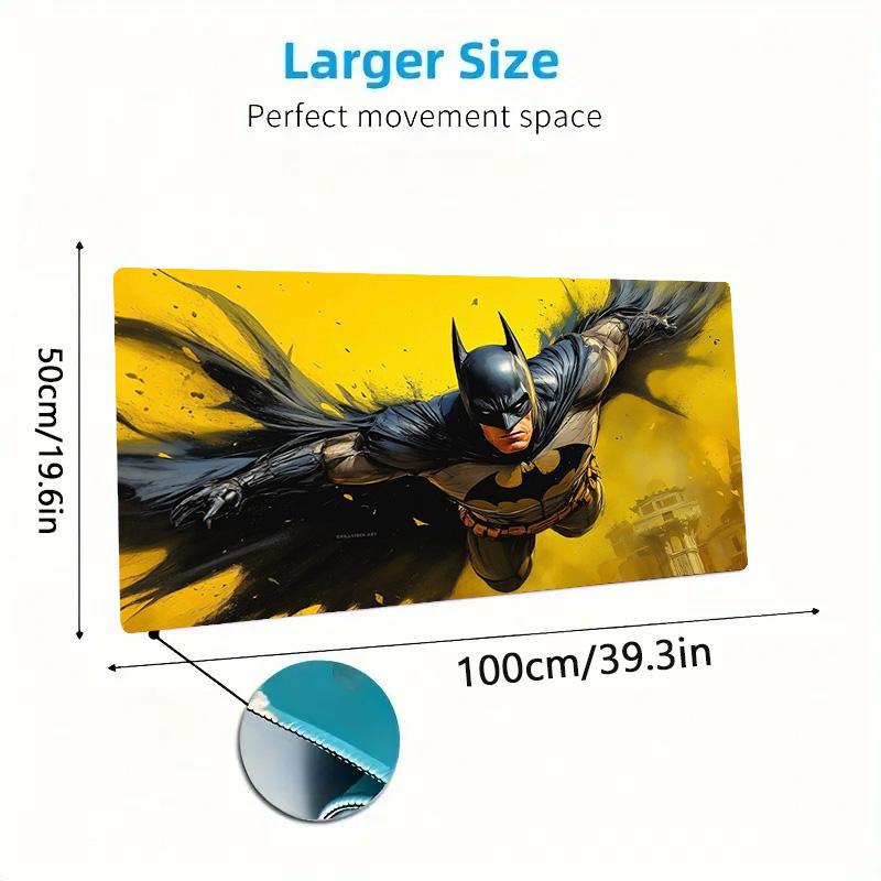 Super Bat Color Mouse Pad Large Gaming Table Cushion Non-slip Laptop Tablet Big Mousepad XXL Mat Mini PC Playmat With Lock edge