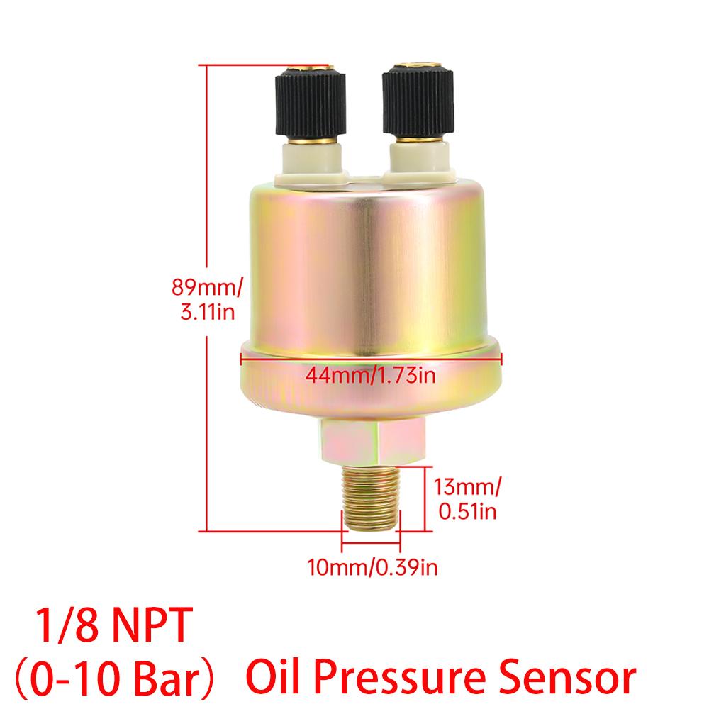 52mm 3 In 1 Water Temperature Oil Pressure Voltmeter With Alarm Gauge For Marine Car Boat Multi-Function Waterproof LCD Meter