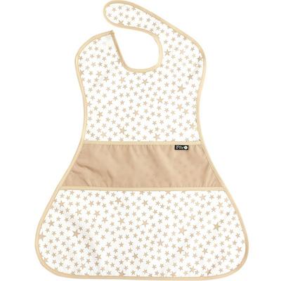 Pli? Color Matching Waterproof Full Body Bib, 1 Piece, 52 White Beige Star, 1 Piece