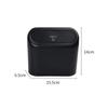 Universal Car Trash Bin Hanging Vehicle Garbage Can with lid Storage Box Abs Square Pressing Trash Can Auto Interior Accessories