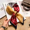 [Complete Works] Black and white simple cashew flower silk scarf premium waist ethnic style waist scarf decorative headscarf scarf workplace