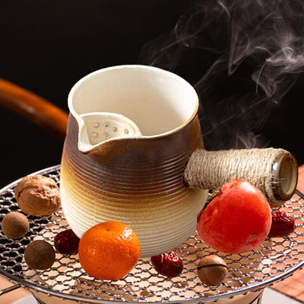 Keramik-Teekanne mit Teefilter für losen Tee Langlebiger Tee-Infuser mit Seite