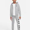 Jordan Logo Print Cuffed Knit Sports Pants Kids Bottoms Gray HA5283-001