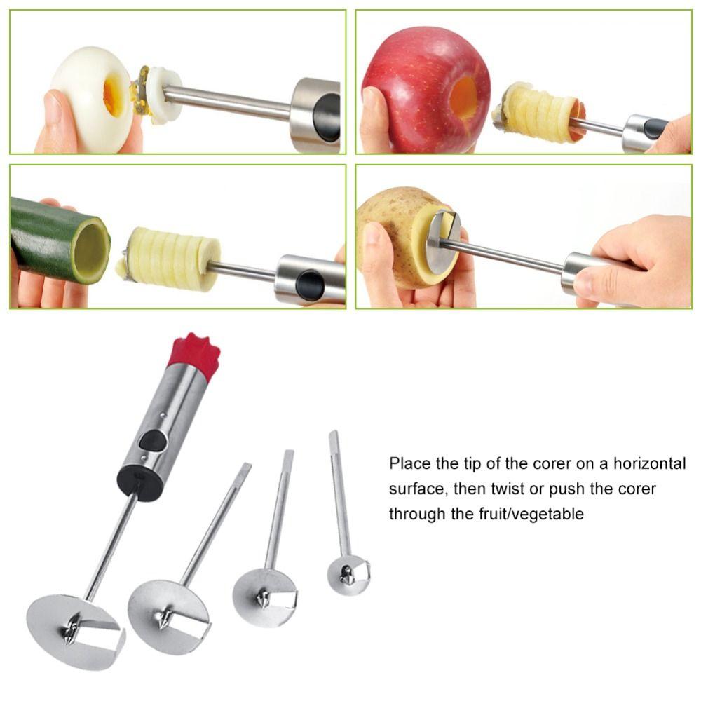 Steel Slicer Core Removal Easy to Use Opener Tool Fruit Corer Vegetable Peeler Spiral Cutter