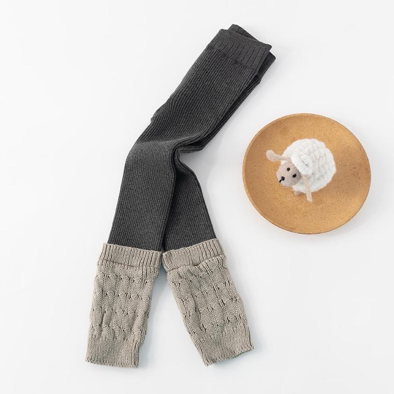 Baby Leggings Girl's Pant Autumn Winter Cashmere Baby Patchwork Stitching Leggings Fashion Fine Warm Cashmere Casual Pants