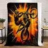 Waterverf Stijl Motocross Race Print Deken, Decoratie Deken voor Huisbanken Stoelen Cadeau Deken voor Motorliefhebbers Levering Volgende Dag