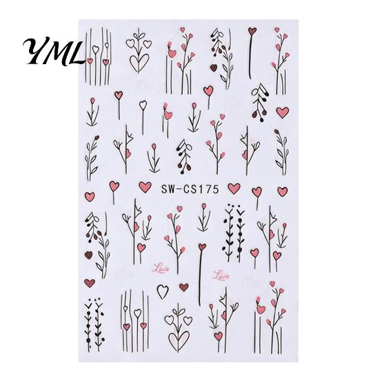 Leaf Pattern Nail Art Autumn Stickers, Waterproof Fall Maple Leaves Manicure Decorations Decals, Self-Adhesive Stickers for Women and Girls Decals