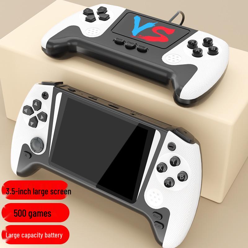 Console de Jogos Portátil HD 2025: Tela Grande, Conectável à TV, Alças Duplas, Arcade Retrô Portátil de 3,5 Polegadas