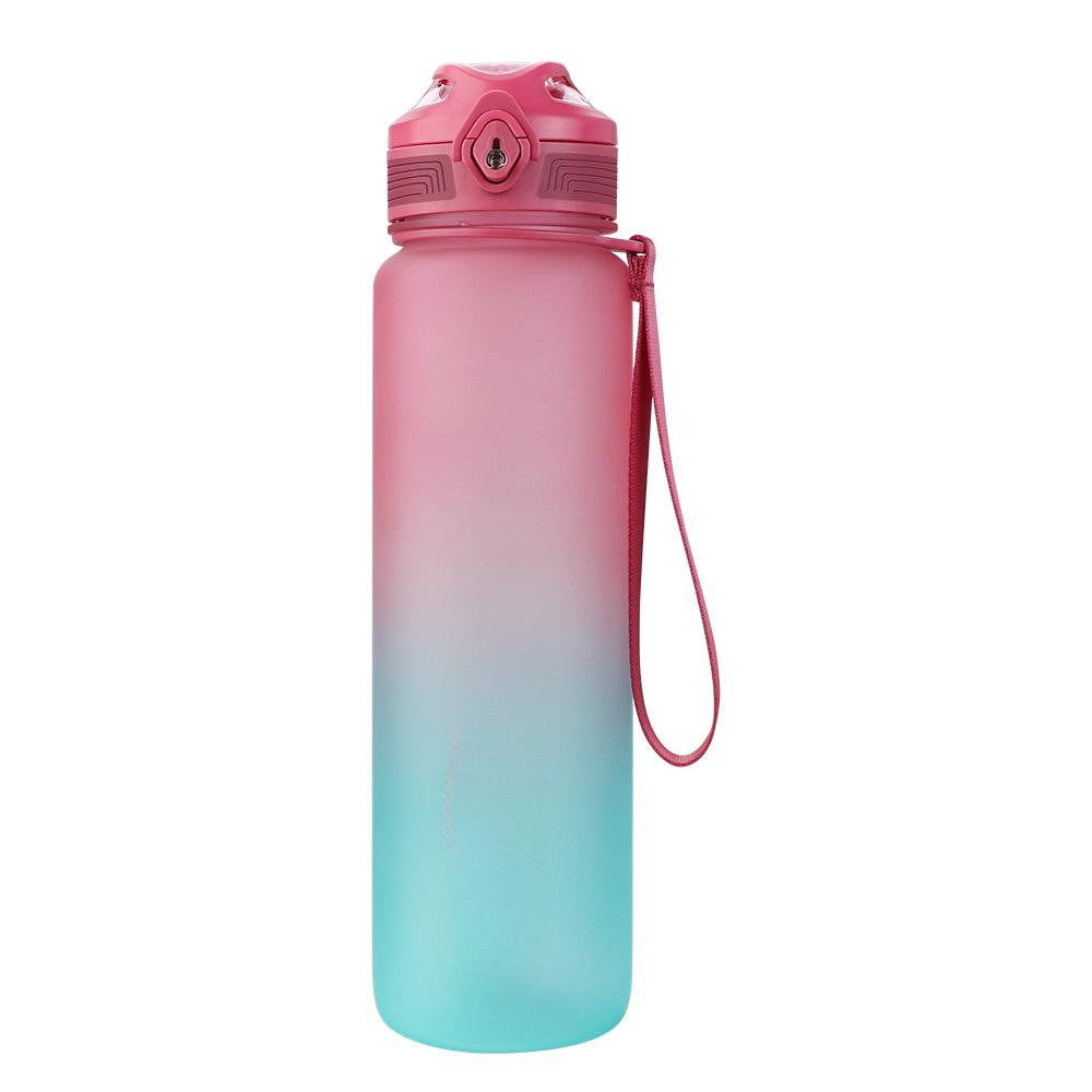 New Gradient Space Cup Outdoor Sports Kettle Bouncing TRITAN Frosted Plastic Cups with High Value.