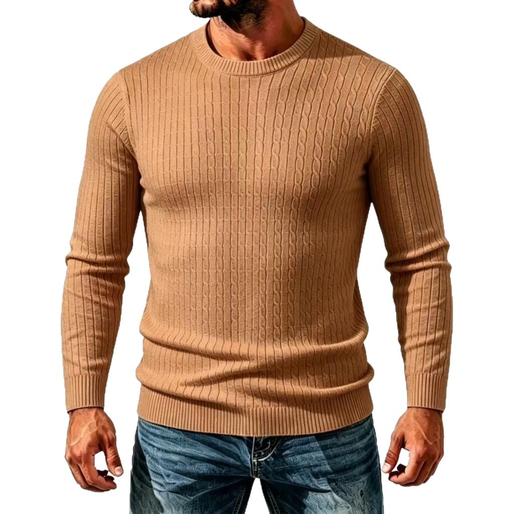 Men's Slim Fit Neck Knit Sweater Long Sleeve Casual Pullover Top