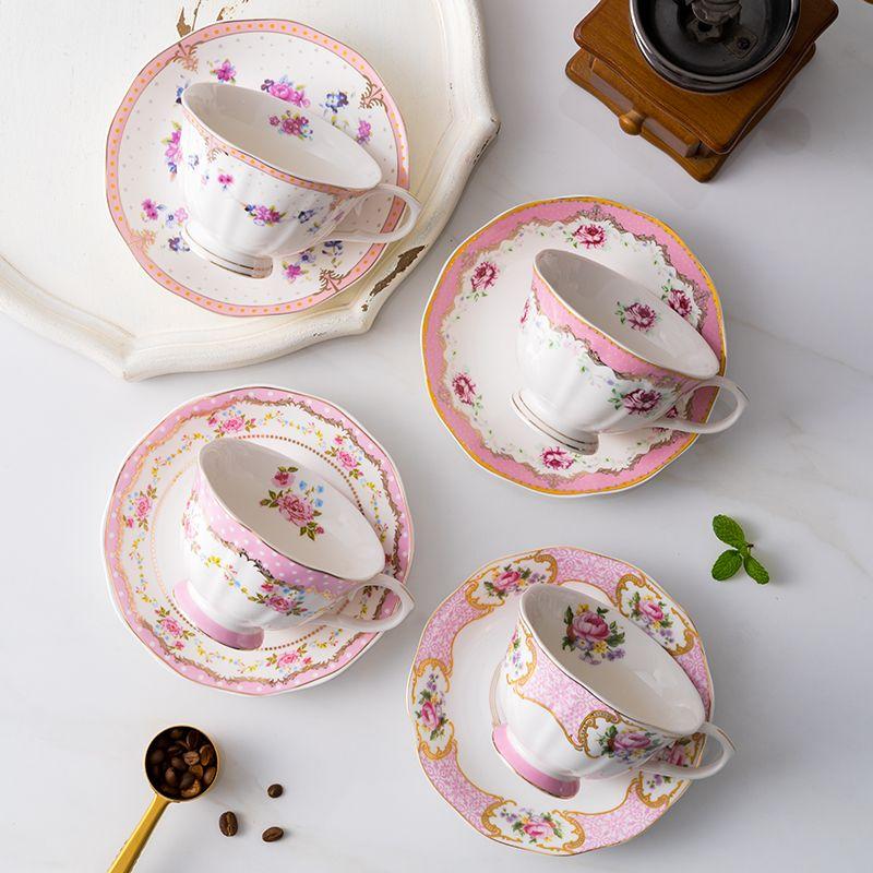 British foreign trade export ceramic coffee  household breakfast afternoon tea set flower tea  good-looking cup set