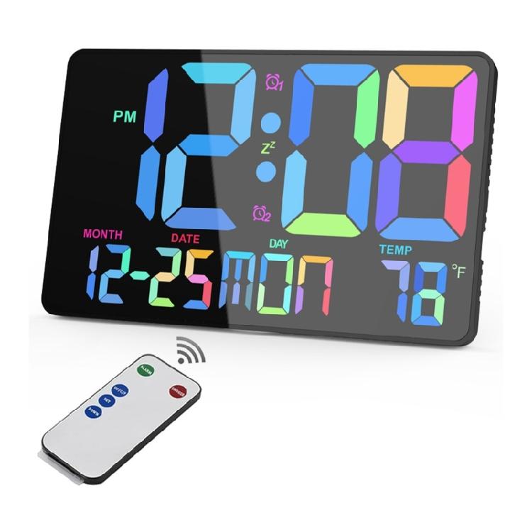 

Large Digital Wall Clock with Remote Control Digital Alarm Clock with Snooze,Desk/Wall Clock for Bedroom,Living Room 1