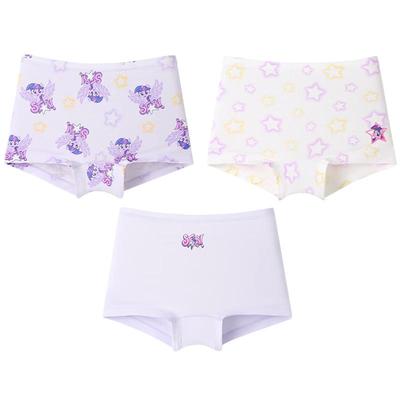 Jiusuiban My Little Pony Girls' Antibacterial Silk Crotch Boxer Briefs