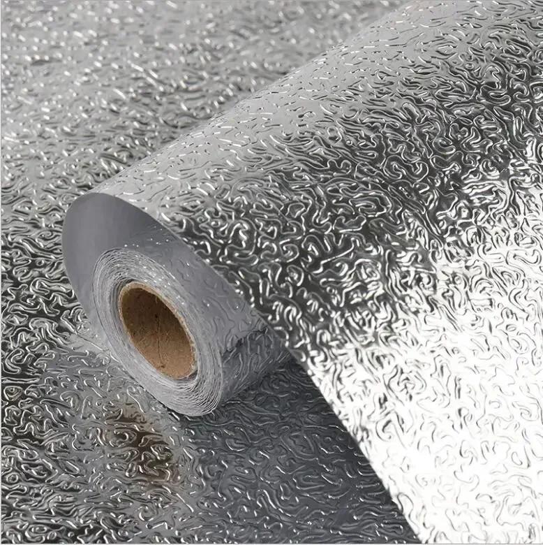 Kitchens Oil Stickers KitchenOil-proof Waterproof Sticker Cabinet Wall StickerAluminum Foil Wallpaper KitchenAccessories