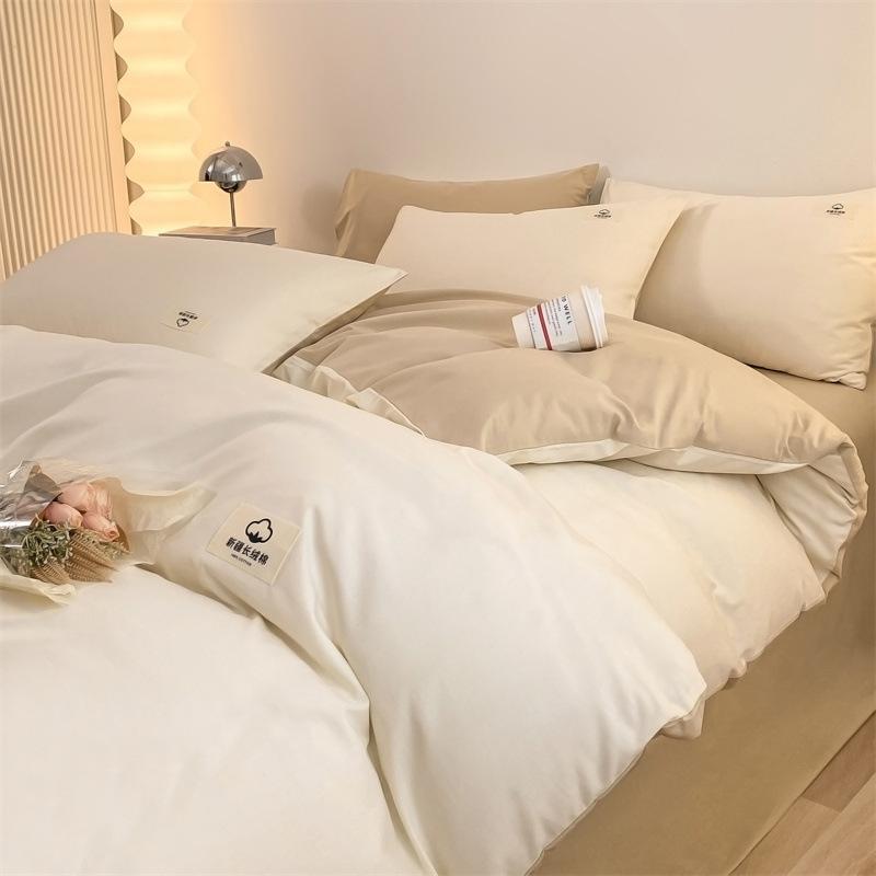 

Сплошной цвет, двойное пододеяльник для пар, двустороннее, скандинавское, простое, размер королевы, пододеяльник, комфорт