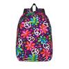 Peace Foral Love Pattern Teenage Backpack Durable Student Hiking Travel  Daypack for Men Women Laptop Shoulder Bag
