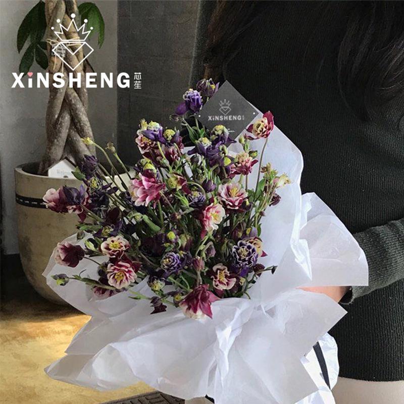 Papier tkankowy w kwiaty w stylu koreańskim do owijania bukietów i dekoracji prezentów