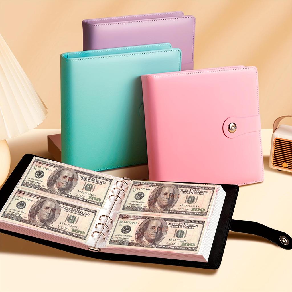 Sparbuch mit großer Kapazität, fasst 200 Banknoten, Budget-Bündelbeutel, Geldspar-Challenge, Geldspar-Bündelbeutel
