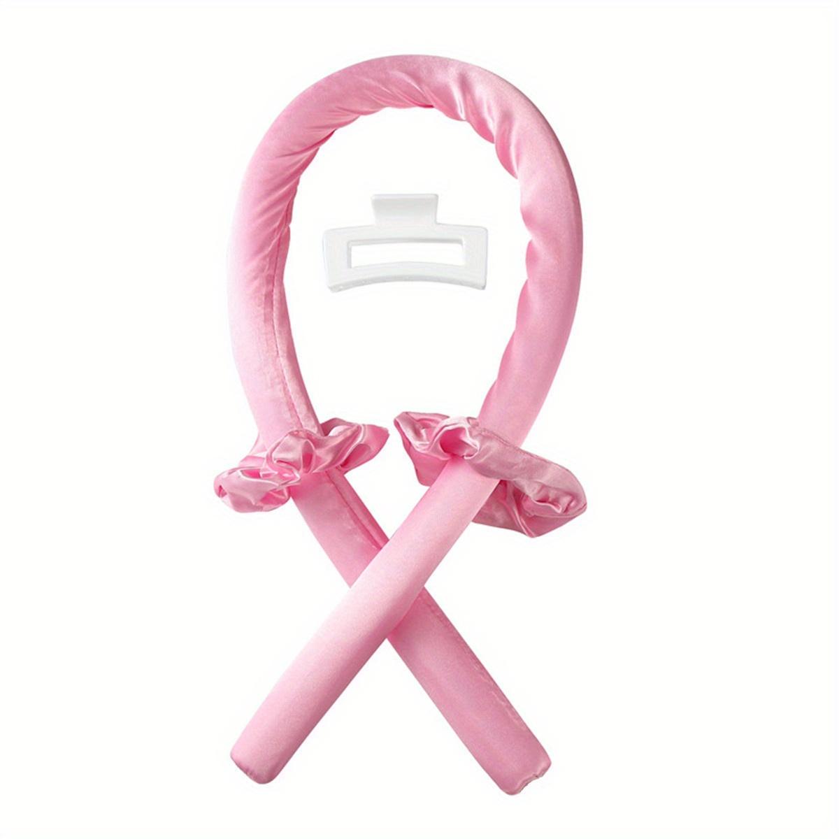 

Безопасные бигуди для длинных волос, щипцы для завивки без нагрева, повязка на голову, без нагрева, кудри для сна на ночь, инструмент для укладки ленивых волос своими руками розовый