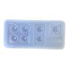 Rounded Cavity Resin Mold Silicone Multi Cavity Mold Tray for DIY Resin Casting, Pendant Making and Handmade Ornament Projects, 112 X 54 Mm