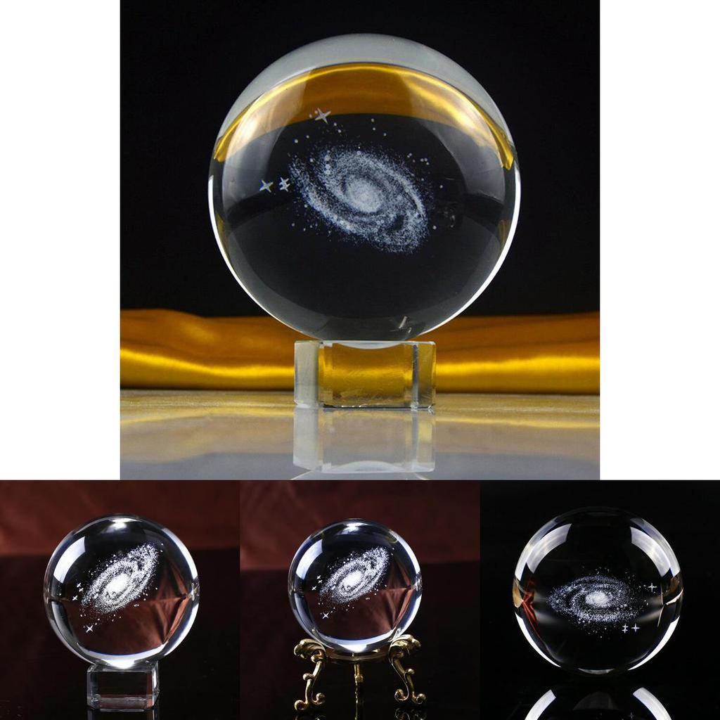 Crystal Globe Ball Galaxy Miniatures 3d Laser Engraved Glass Ball 60mm Sphere