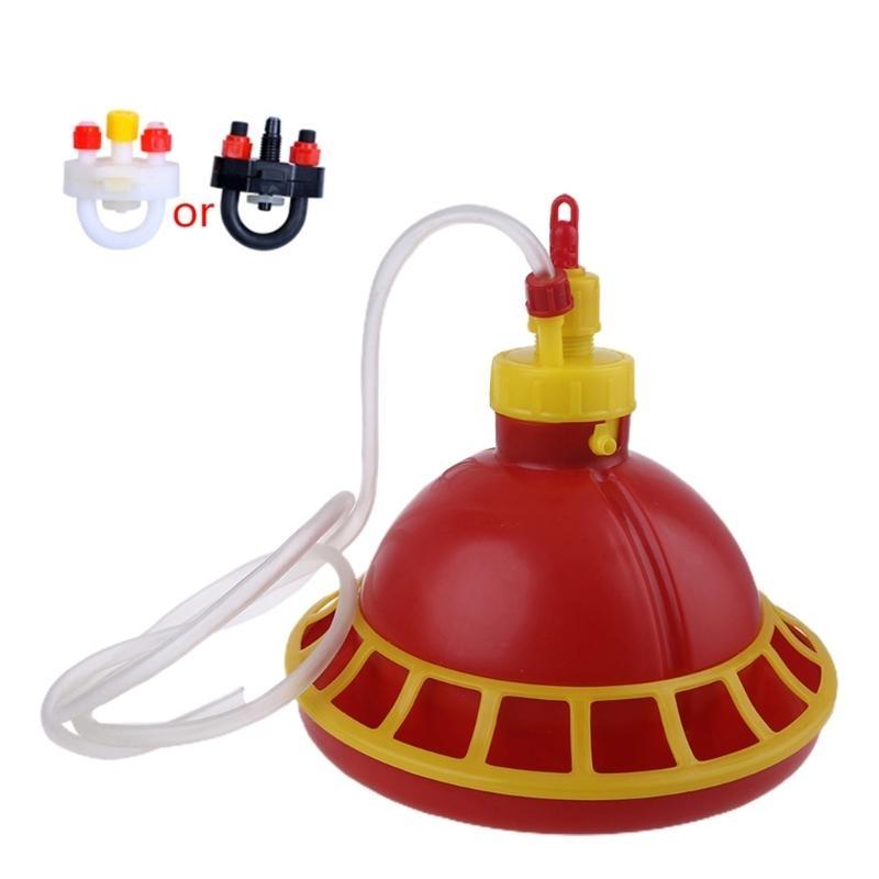 

Automatic Poultry Water Dispenser Feeder Feeders for Bird Plastic Bowl червоний
