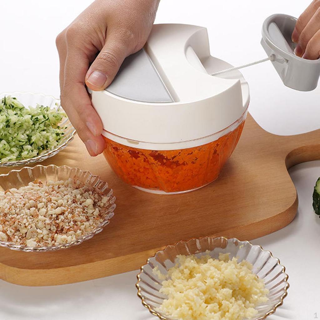 Garlic Mincer Manual Food Processor Hand Pull String Onion Cutter Vegetable Chopper for Fruits Chili