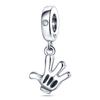 Cute Hand Pendant Charm Beads For Original 3Mmcopper Bracelet Necklace Diy Fine Jewellery Gifts