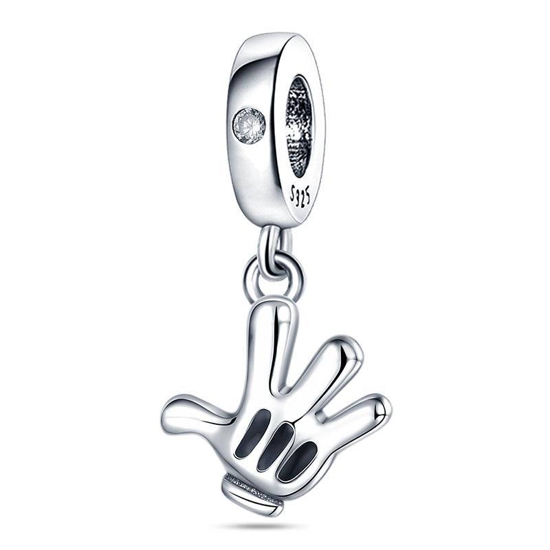 Cute Hand Pendant Charm Beads For Original 3Mmcopper Bracelet Necklace Diy Fine Jewellery Gifts