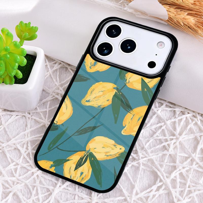 

Summer Fruit Lemon Shockproof Phone Case for iPhone 17 Air 16e 15 11 12 14 13 Pro Max Cover Coque iPhone17
