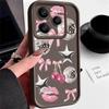 Cherry Bowknots Lips Disco Ball Pattern Case For Xiaomi Redmi Note 14 13 Pro 5G 4G 12 11 Funda Xiaomi 14T 13T 11T Pro Shockproof Bumper Silicone Cover