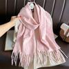 Winter Scarf For Women Long Warm Cashmere Scarves Hijab Solid Lady Shawl Wrap Female Pashmina Bandana Head Scarfs Echarpe
