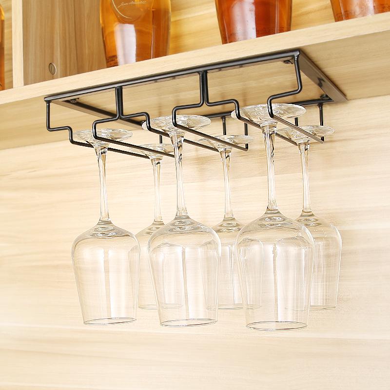 Red Wine Glass Hanging Rack for Stemware Display and Storage