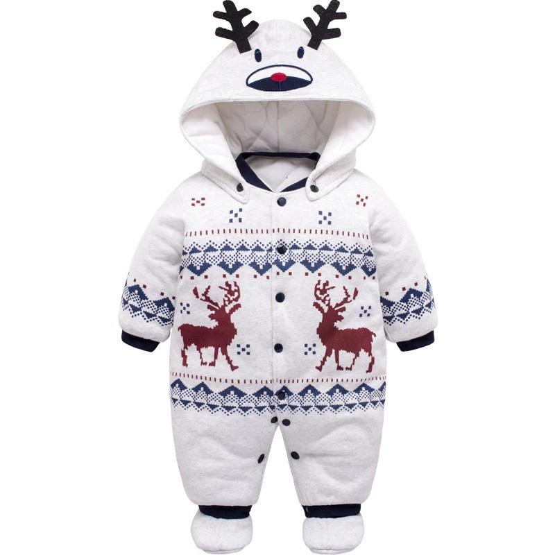 Autumn/Winter Thickened Baby Romper: Short Sleeve One-Piece for Boys & Girls