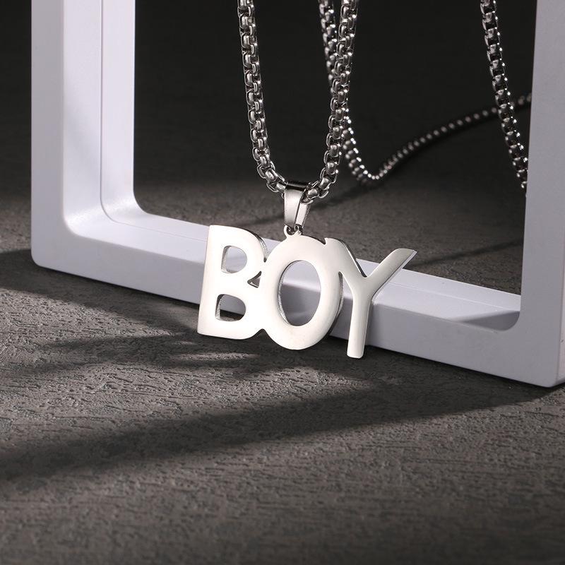 Men's Titanium Steel Hip Hop Pendant Necklace - Trendy, Non-fading Street Style