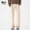 Baleno S&K Men's Loose Straight Leg Drawstring Casual Pants