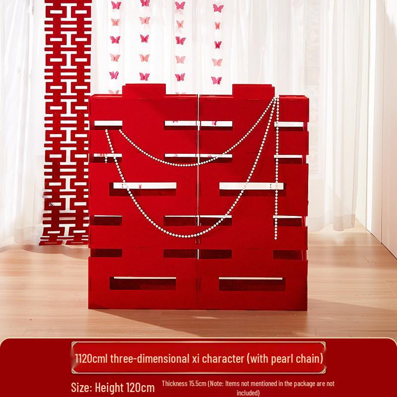 Double Happiness Banner: Wedding & Honeymoon Decor for Home and Courtyard
