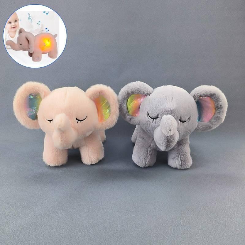 Soft And Cuddly Breathing Elephant Plush Toy For Babies Perfect Sleep Companion Gift