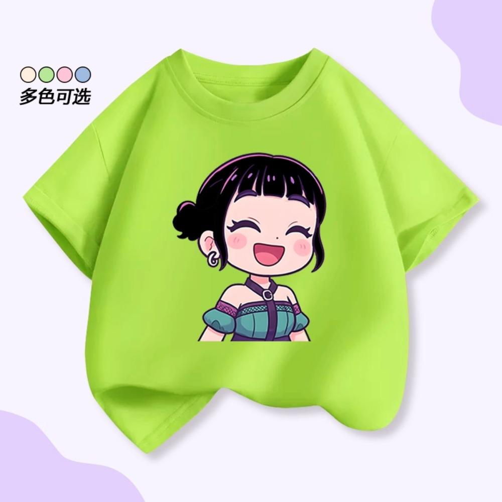 KPOP Witch Hunter Zoey Zoey Children s Short Sleeved T-shirt Summer 2026 New Devil Hunter Round Neck Parent Child Clothing 110