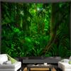 1Pc Quiet Tropical Rainforest Tapestry Wall Hanging, Decorative Fabric Poster for Bedroom, Living Room, Dorm & Home Decor