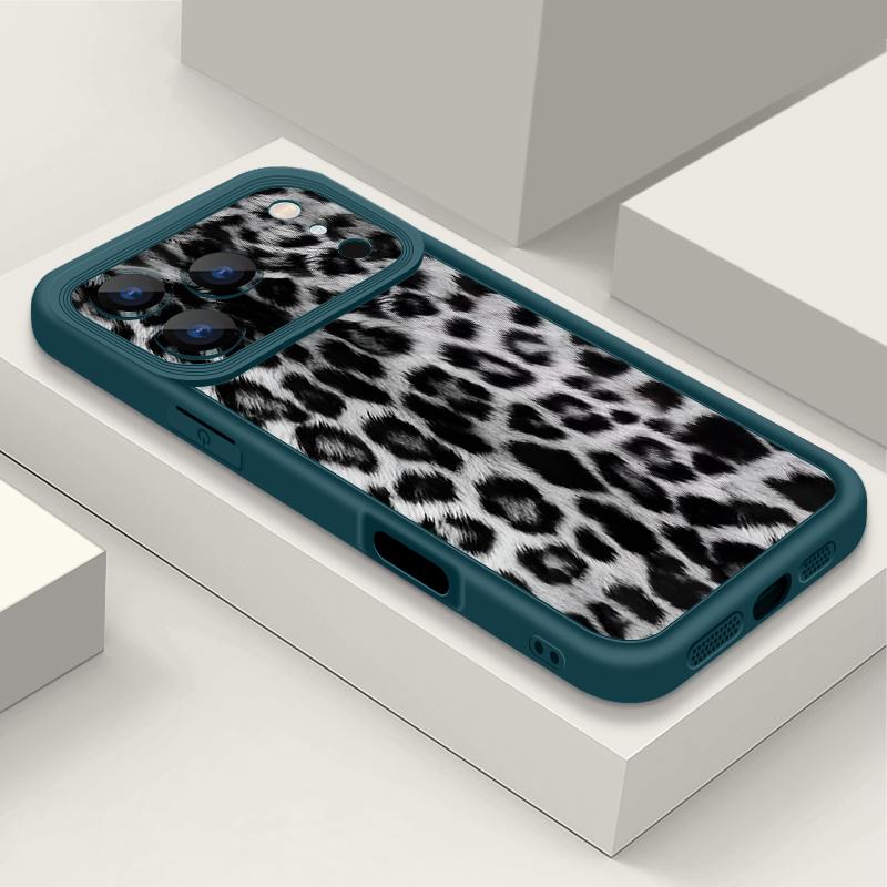 Snow Leopard Print Soft TPU Phone Case For iPhone Air 16e 17 16 15 14 Pro Max 13 12 Pro 15 16 14 Plus Shockproof Silicone Cover