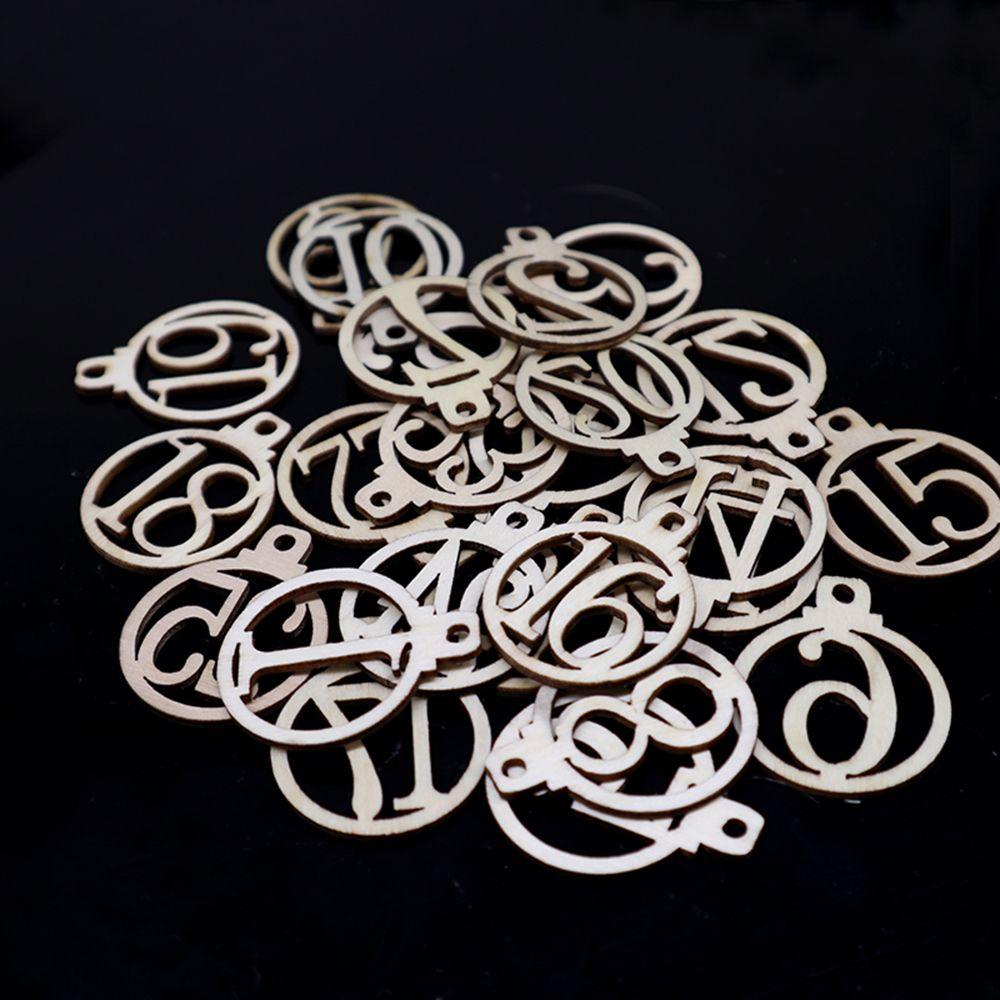 Julklappsask Dekor Hängande Etiketter Julkalender Siffra Etikett Nedräkning 1-25