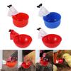 10Pcs Automatic Chicken Drinking Cup 9mm Thread Farm Goose Duck Poultry Drinking Bowls Plastic Water Dispenser Feeder Equipment